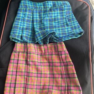 Baby Mickey &Co plaid skorts sz 2t ,lot of 2